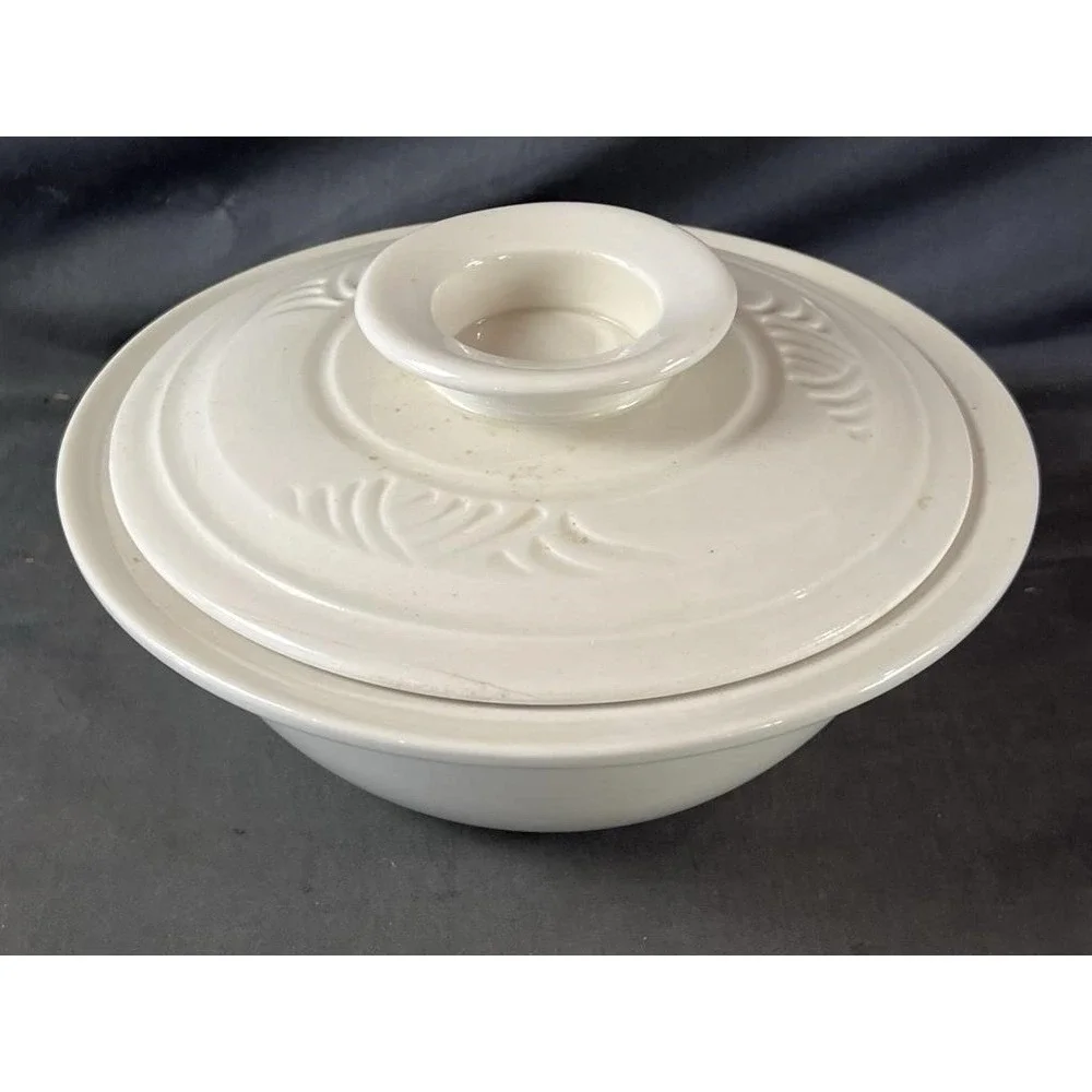Vintage‎ Kira Fournier Designs Yunnan Steam Pot Off White Glazed Ceramic Rare
